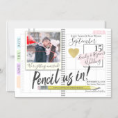 Stift uns im Bullet Journal Calendar Save the Date Magneteinladung (Vorderseite)