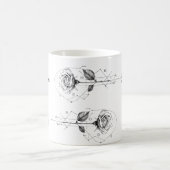 Stift zeichne zwei gegensätzliche Rose Muttertag Kaffeetasse (Mittel)