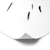 Stift zeichnend entspannende Landschaftsbäume Flus Poster (Ecke)