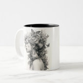 Stift zeichnend niedlich modernes Design Zweifarbige Tasse (Vorderseite Links)