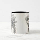 Stift zeichnend niedlich modernes Design Zweifarbige Tasse (Mittel)