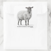 Stift zeichnend Schafe Quadratischer Aufkleber (Tasche)