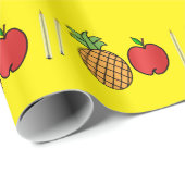 Stiftananas-Apfelstift Geschenkpapier (Rolleneckpunkt)