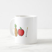 Stiftananas-Apfelstift Kaffeetasse (Vorderseite Links)