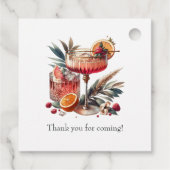 Stifte die Bar mit Cocktails Geschenkanhänger (Rückseite)