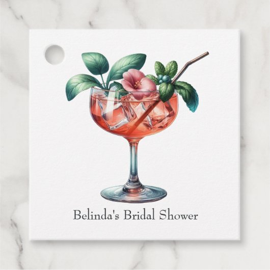 Stifte die Bar mit Cocktails Geschenkanhänger (Vorderseite)
