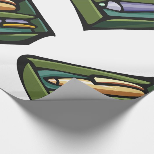 Stifte in einem Kasten Geschenkpapier (Ecke)