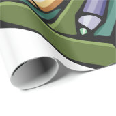 Stifte in einem Kasten Geschenkpapier (Rolleneckpunkt)