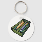 Stifte in einem Kasten Schlüsselanhänger (Rückseite)