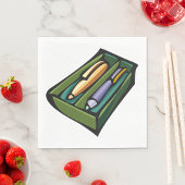 Stifte in einem Kasten Serviette