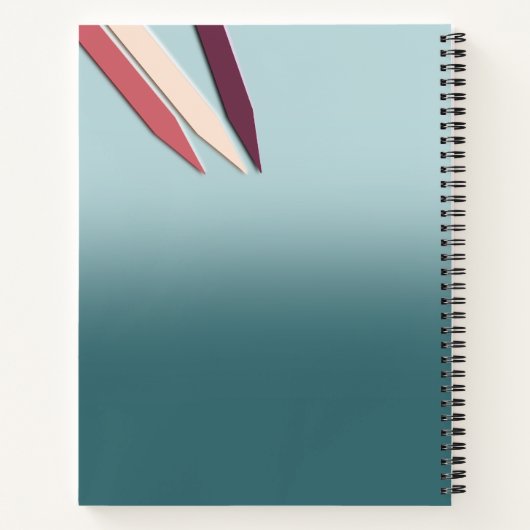 Stifte in süßen Farben Notizblock (Rückseite)