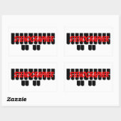 Stifte Stifte für schwarze und rote Stiefel Rechteckiger Aufkleber (Blatt)