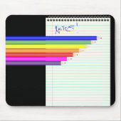 Stifte und Notebook Mousepad (Vorne)
