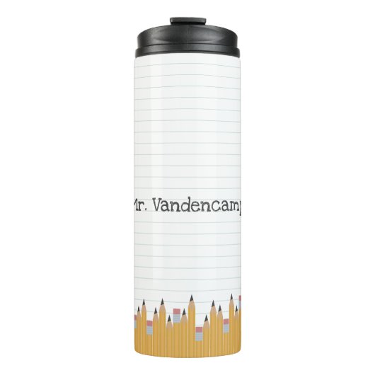 Stifte und Papier Personalisiert Thermosbecher (Vorderseite)