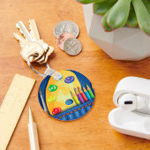 Stifte und Pinsel Schlüsselanhänger