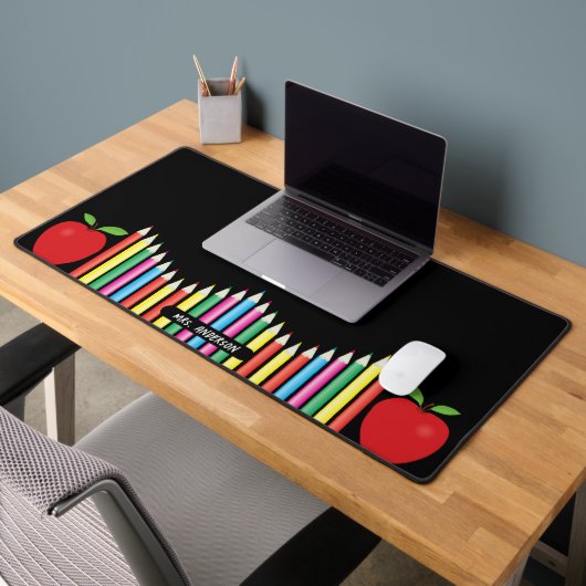Stifte und Red Apple Teacher Desk Mat Schreibtischunterlage (Büro 2)
