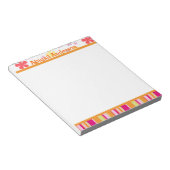 Stifte und Streifen Persönliches Notepad Notizblock (angewinkelt)