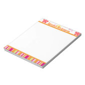 Stifte und Streifen Persönliches Notepad Notizblock (Rotiert)