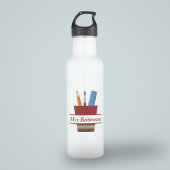 Stifthalter Monogram Lehrer Danke, Geschenk Edelstahlflasche