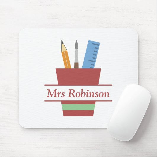 Stifthalter Monogram Lehrer Danke, Geschenk Mousepad (Mit Mouse)