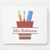 Stifthalter Monogram Lehrer Danke, Geschenk Mousepad (Vorne)