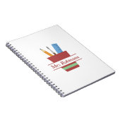 Stifthalter Monogram Lehrer Danke, Geschenk Notizblock (Rechte Seite)