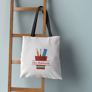 Stifthalter Monogram Lehrer Danke, Geschenk Tasche