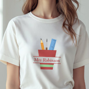 Stifthalter Monogram Lehrer Danke, Geschenk Tri-Blend Shirt