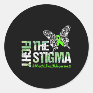 Stigma Mental Health Awareness Gift Runder Aufkleber