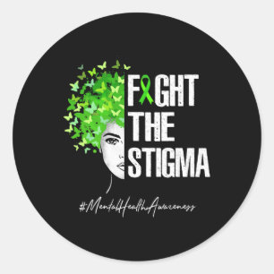 Stigma Mental Health Awareness Gift Runder Aufkleber
