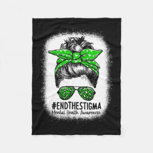 Stigma Messy Bun Women - Mental Health Awarene Fleecedecke