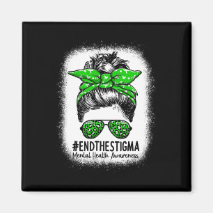 Stigma Messy Bun Women - Mental Health Awarene Magnet