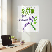 Stigma zerschlagen - Psychische Gesundheit Poster