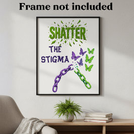 Stigma zerschlagen - Psychische Gesundheit Poster