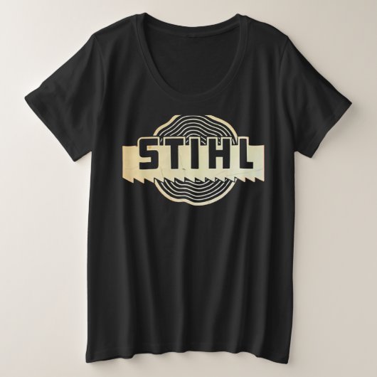 Stihl Chainsaw Mens Neck Top Sports Cotton Round (Design vorne)