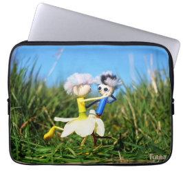 Stijldansende Fubby's in Narcissen jurk. Laptopschutzhülle