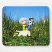 Stijldansende Fubby's in Narcissen jurk. Mousepad (Vorne)