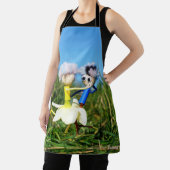 Stijldansende Fubby's in Narcissen jurk. Schürze (InSitu)