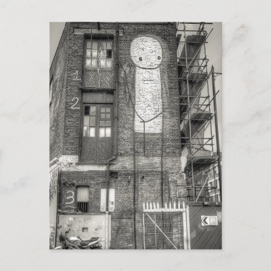 Stik Man Graffiti, Shoreditch London Postkarte (Vorderseite)