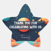 Stiker Baby Shower espacio Stern-Aufkleber (Vorderseite)