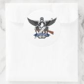 STIKER ROND UNITED WE CONQUER RUNDER AUFKLEBER (Tasche)