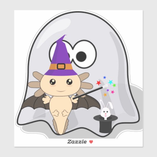 stikers.Axolotl, Halloween Aufkleber (Blatt)