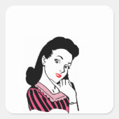 Stikers Quadratischer Aufkleber (Vorderseite)