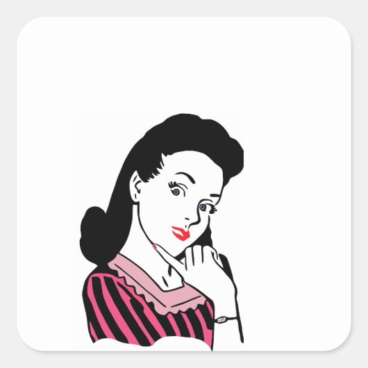 Stikers Quadratischer Aufkleber (Vorderseite)