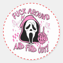 Stikers Scream Runder Aufkleber