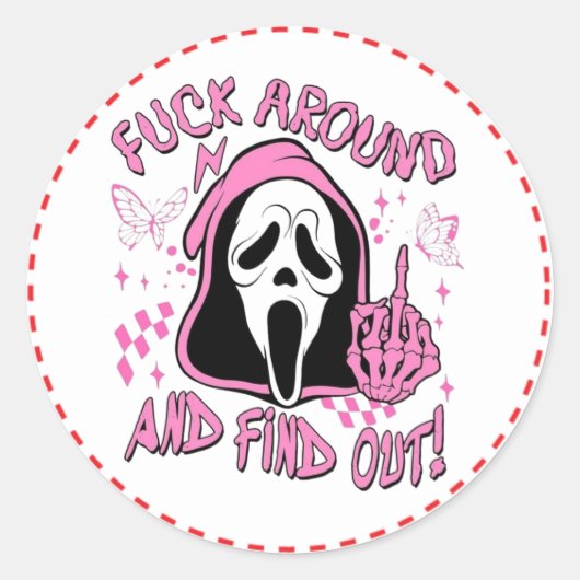 Stikers Scream Runder Aufkleber (Vorderseite)