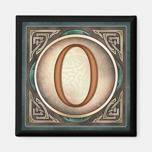 Stil A, "0" - keltische Zahlenmagnete Magnet (Vorne)