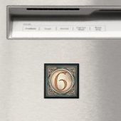 Stil A, "6" - keltische Zahlenmagnete Magnet (In Situ (Geschirrspüler))