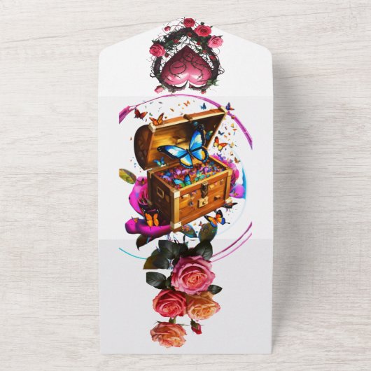 Stil: Alle in einer Hochzeit laden Personalisierte All In One Einladung (Außenbereich)