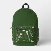 Stil blühen - floraler Multiprint-Backpack Bedruckter Rucksack (Vorderseite)